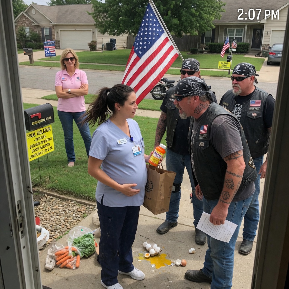 “THERE’S GOING TO BE CONSEQUENCES,” THE BIKER GROWLED AT MY 7-MONTHS PREGNANT WIFE. 180 SECONDS LATER, THEY WERE BEGGING AT MY DOOR. THE POWER DOESN’T BELONG TO THE BULLY — IT BELONGS TO THE PERSON WILLING TO READ THE FINE PRINT. AM I RIGHT?