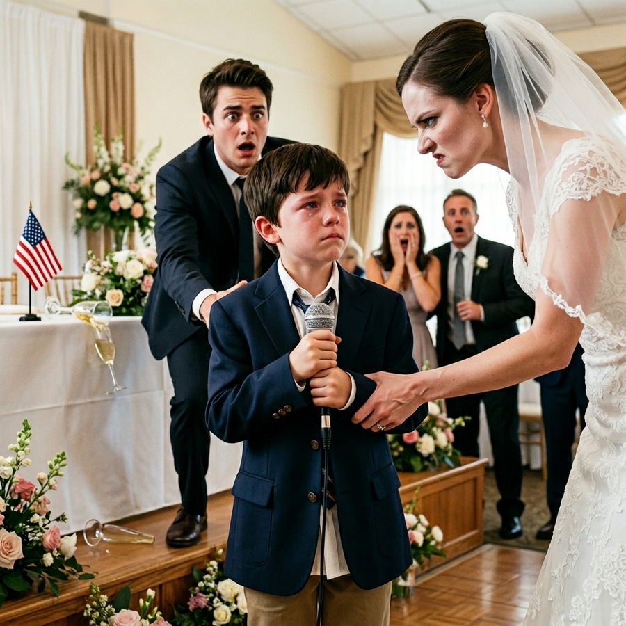 My 9-year-old Son Took The Mic On Stage At My Brother’s Wedding After His Bride Called Me A Pathetic Single Mom— He Told The Room What She Whispered Before The Ceremony