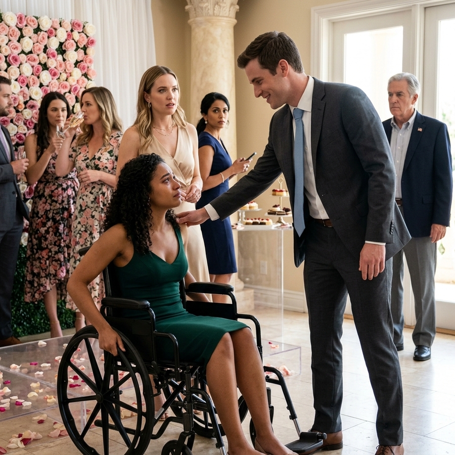 My Brother Dragged Me Out Of My Wheelchair At His Engagement Party And Blamed Me For Ruining His Photos— Then Five Officers Walked Through The Doors And Every Guest Went Still
