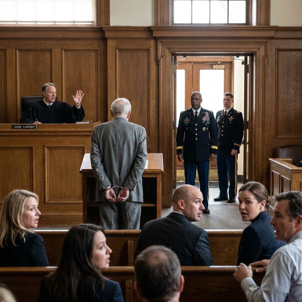 A judge handcuffed me in open court and ordered a psychiatric evaluation over a traffic ticket. Then the doors opened — a four-star general walked in and saluted.