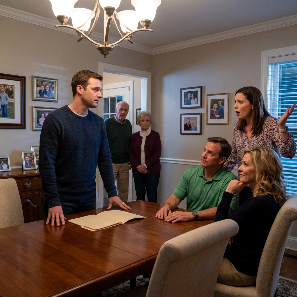 My fiancée demanded I gift her parents shares of my business as a wedding present and threatened to leave when I refused. I placed a tan folder on the table without a word. She stopped smiling.