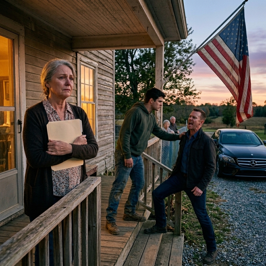 My Own Son Laughed As He Tried To Evict Us From Our Farm— I Set A Folded American Flag On The Table And Suddenly His Laugh Faded Away