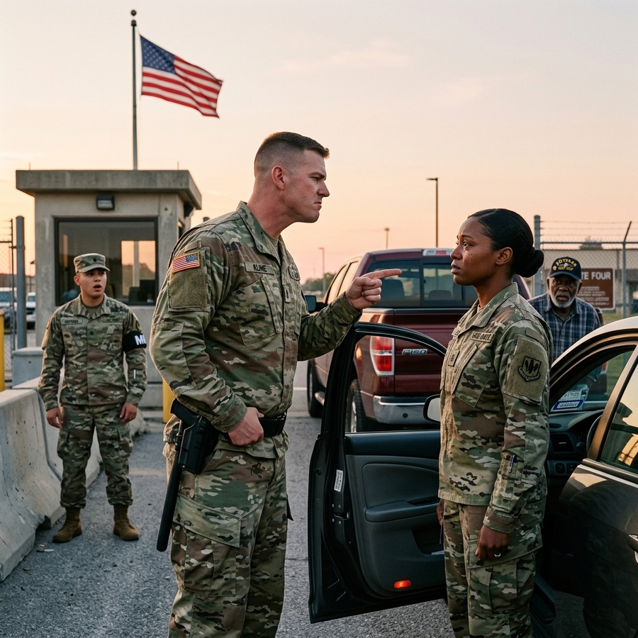 A Gate Guard Humiliated A Black Woman In Front Of Witnesses Because She Didn’t Look Like A Captain To Him— He Didn’t Know She Was There To Investigate Him