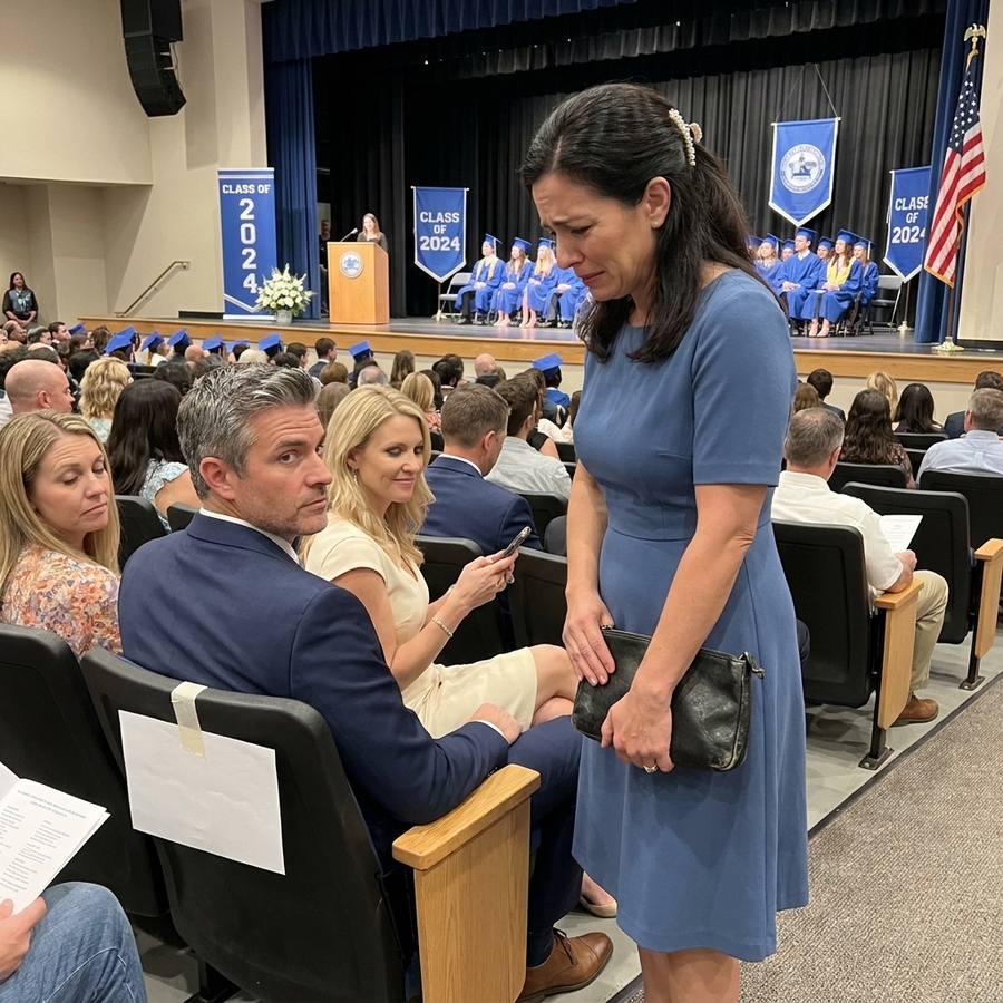 HE HUMILIATED HER AT THE GRADUATION CEREMONY—MINUTES LATER, THEIR SON REVEALED THE CRIME HE’D BEEN HIDING