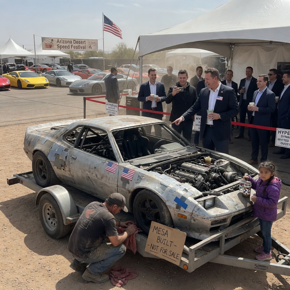 The Billionaire Laughed at Single Dad’s Rusted Supercar — Then the Engine Broke a World Record