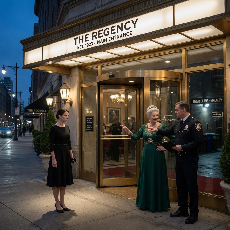 MY OWN MOTHER FORCED ME THROUGH THE DINGY SERVICE ENTRANCE AT MY SISTER’S LAVISH ENGAGEMENT PARTY, BUT WHAT HAPPENED WHEN THE MANAGER APPROACHED ME LEFT EVERYONE SPEECHLESS!