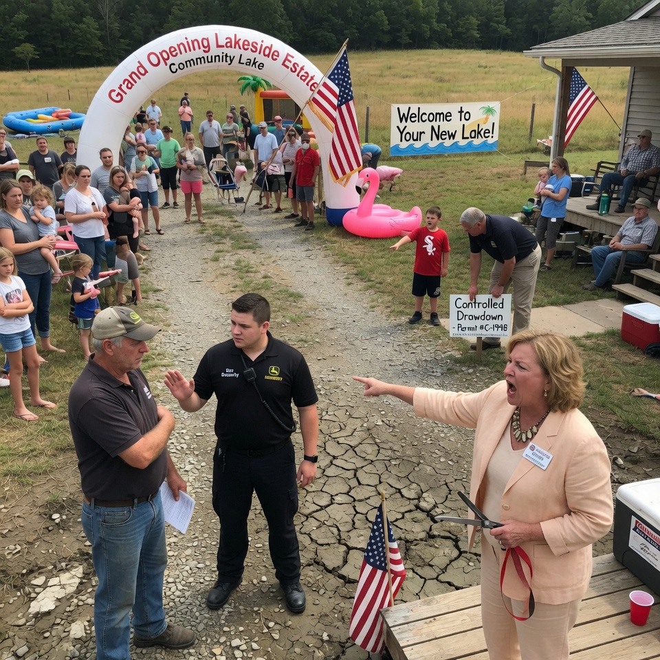 HOA Invited the Whole County to a Grand Opening on My “Private Lake” — Overnight, It Drained Dry