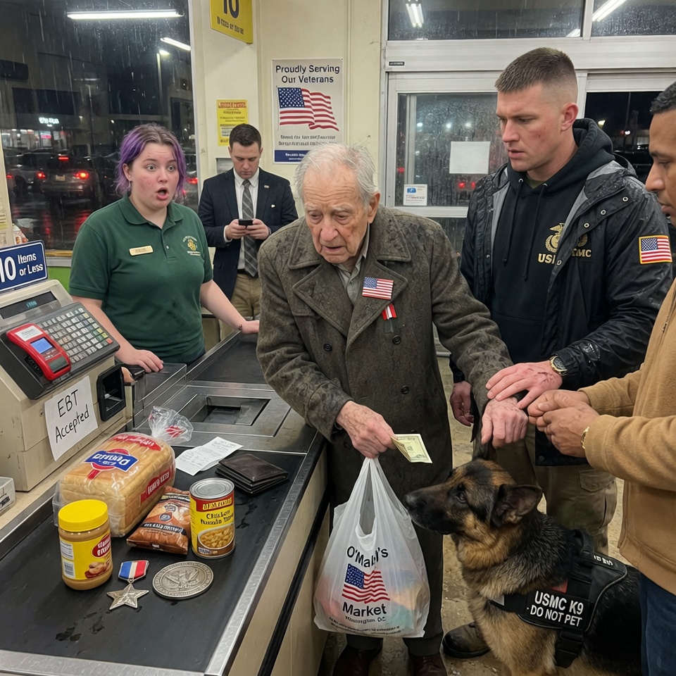 90-Year-Old Navy SEAL Was Trading His Medals for Groceries — A Marine and His K9 Stepped In