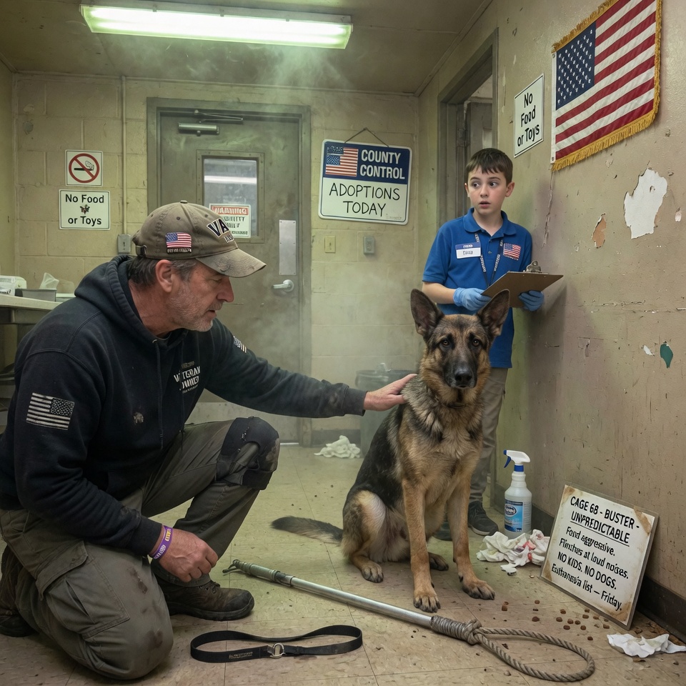 Everyone Avoided This “Broken” K9 at the Shelter — But This Navy SEAL Knew Exactly Who He Was