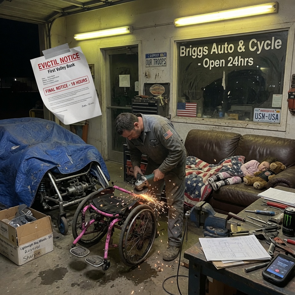 Poor Mechanic Gives Bikers Disabled Daughter a Miracle — Next Day 95 Hells Angels Changed his life