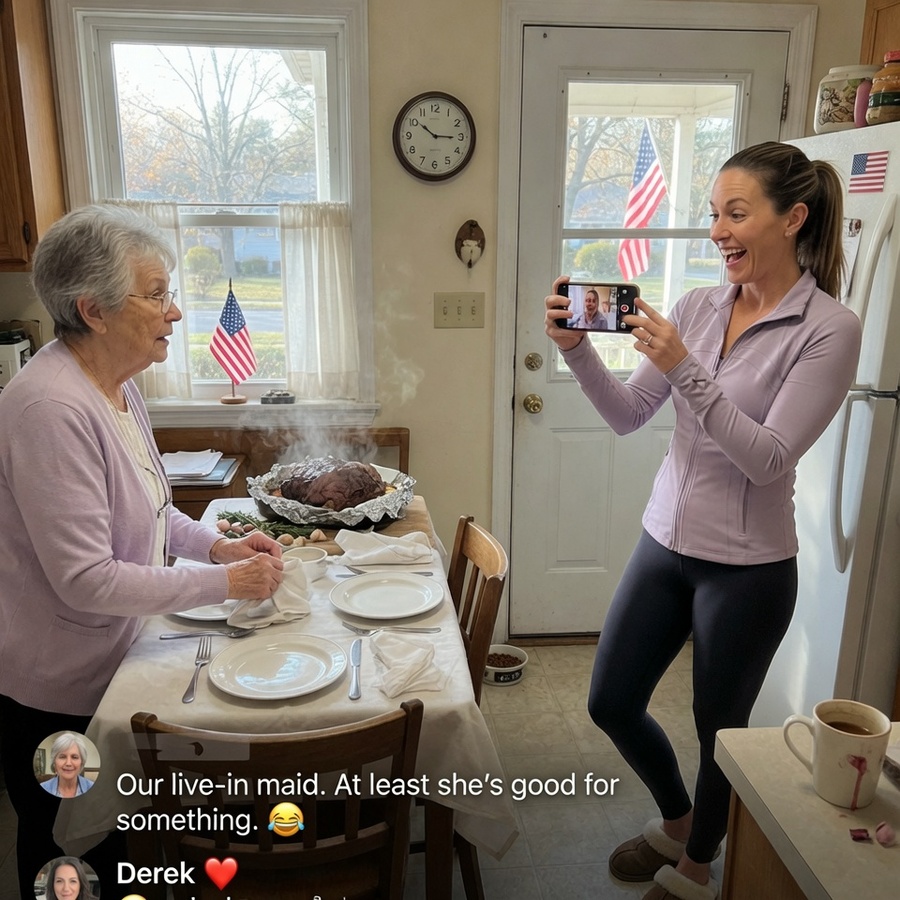 SHE CALLED ME THE LIVE-IN MAID ON SOCIAL MEDIA, LAUGHING AS I SET THE TABLE—UNTIL HER CARD GOT DECLINED THE NEXT MORNING