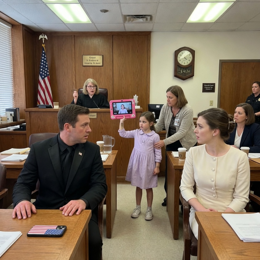 THE COURTROOM WENT DEAD SILENT WHEN MY SEVEN-YEAR-OLD DAUGHTER PLAYED A SECRET RECORDING, WOULD IT BRING ME JUSTICE?