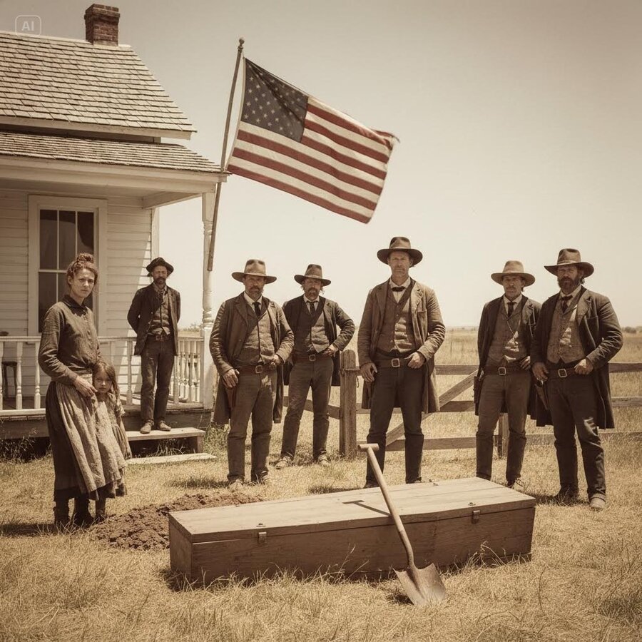 “DIG YOUR OWN GRAVE,” SIX ARMED MEN TOLD THE WIDOW… UNAWARE HER BROTHER WAS THE MOST FEARED GUNSLINGER IN THE TERRITORY