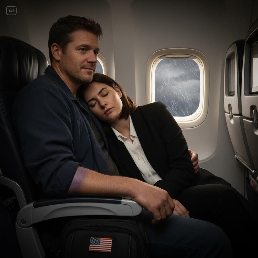 FEMALE CEO FELL ASLEEP ON SINGLE DAD’S SHOULDER DURING A STORMY FLIGHT—WHAT HAPPENED WHEN SHE WOKE UP WAS UNBELIEVABLE