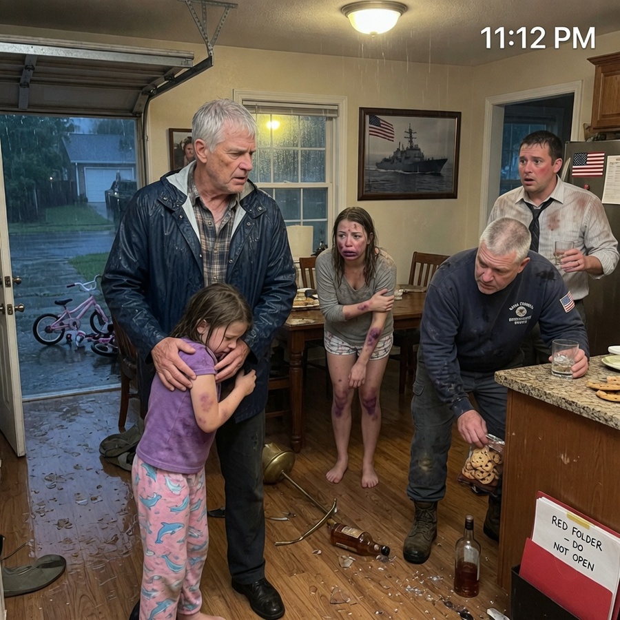THE RED FOLDER: A RETIRED ADMIRAL’S RACE AGAINST TIME TO SAVE HIS DAUGHTER FROM THE ABUSIVE SON-IN-LAW—WHAT’S GOING ON?