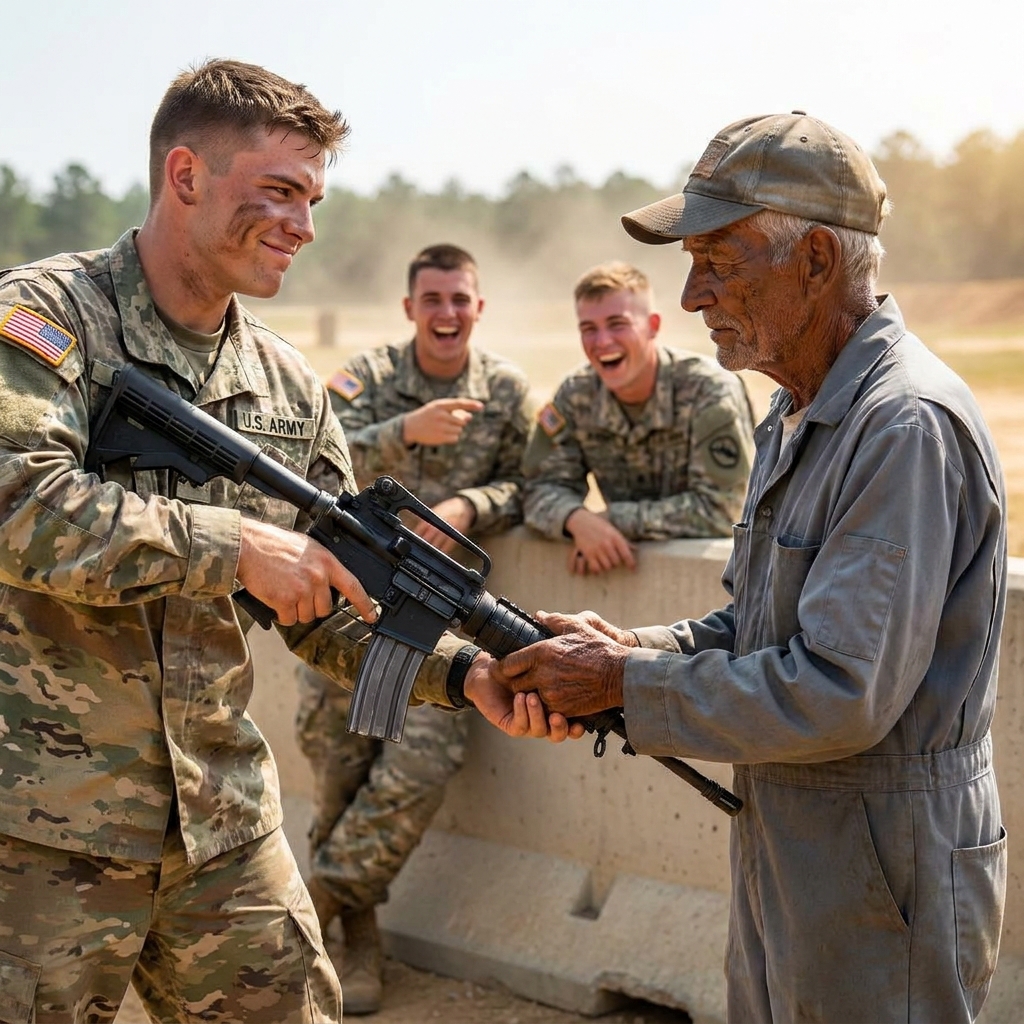 The recruits handed me a rifle and smirked. I kept sweeping. Then the general stepped off a Blackhawk, walked past the colonel, and said three words: “Watchman One.” They all froze.