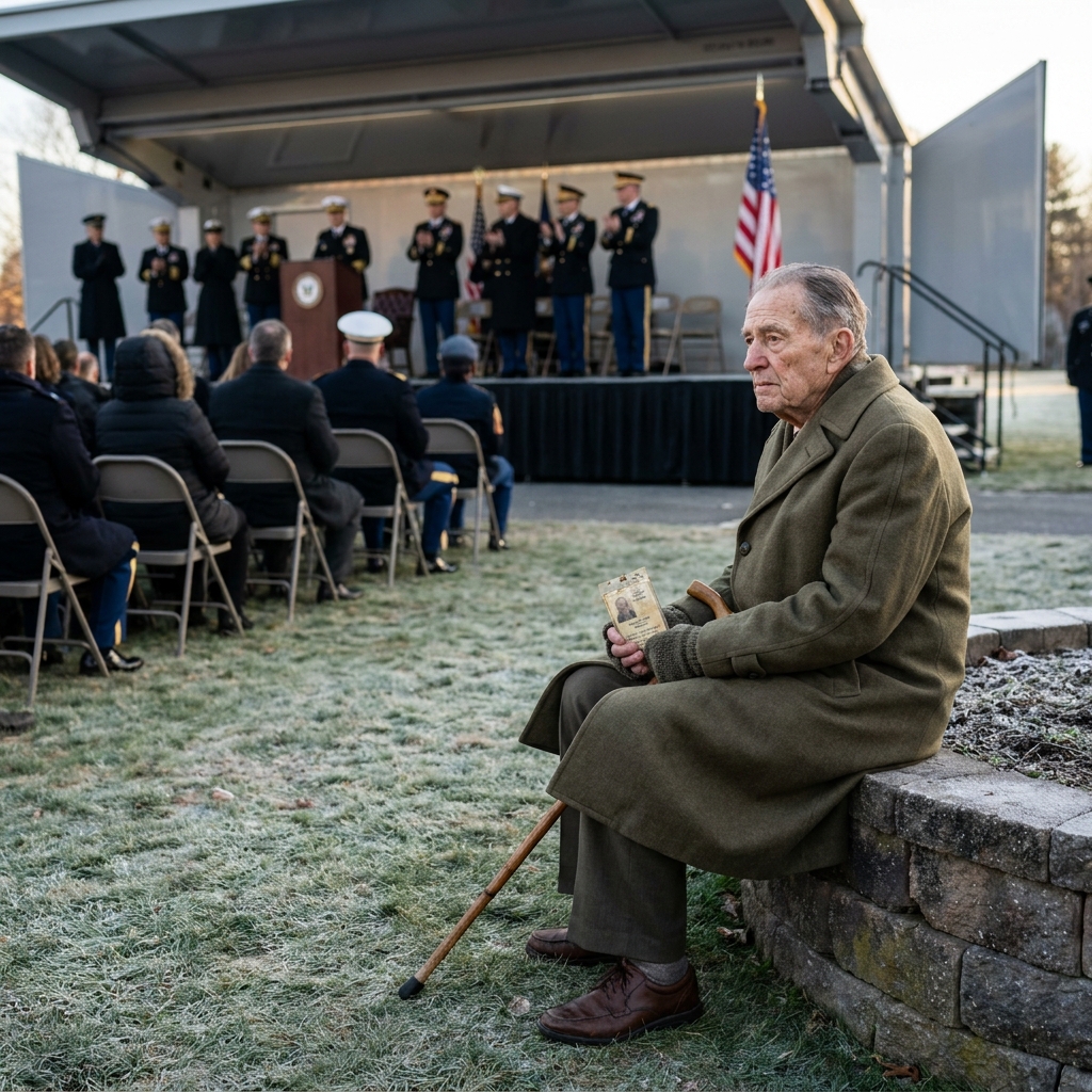 My veteran ID card from 1944 was rejected at my own academy’s centennial ceremony. They said I wasn’t on the guest list and asked me to leave. Then the helicopters landed and a four-star general walked past every dignitary on that stage and saluted me.