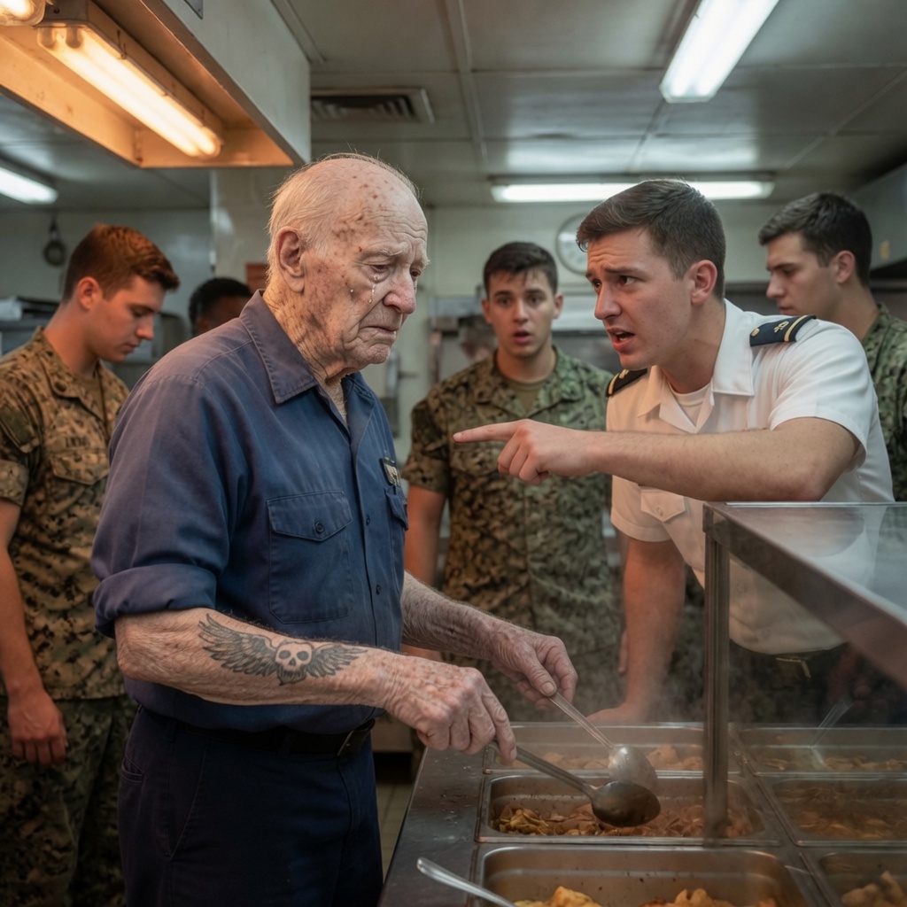 My name is Tony Maxwell and I was fired from my job serving food on a naval base for being too slow. The admiral walked in and froze when she saw the tattoo on my forearm — the one a petty officer had mocked five minutes earlier. Then she saluted me and opened a file. The room went silent.