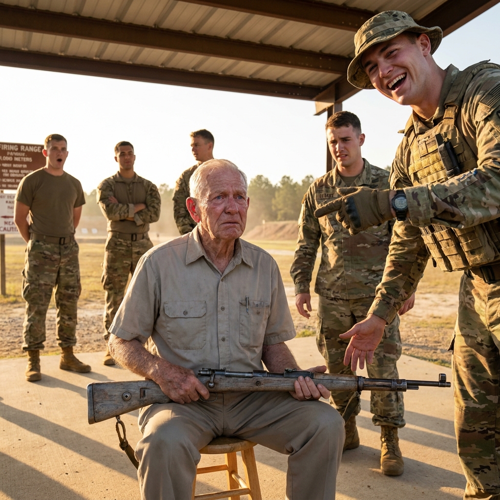 Two German snipers mocked the old man at the range and told him his rifle was firewood. I loaded one tarnished cartridge and waited for the wind to settle.