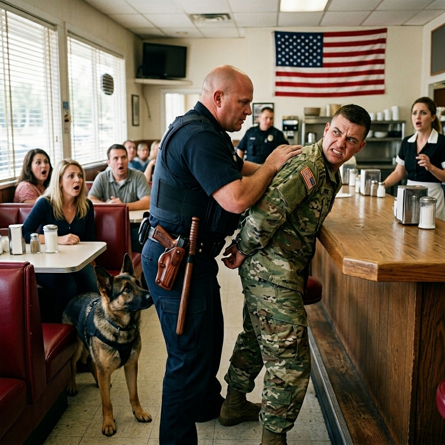 They Thought He Was Homeless And Arrested Him—but His Navy Seal Past And Military Dog’s Bomb Alert Saved The Entire Diner