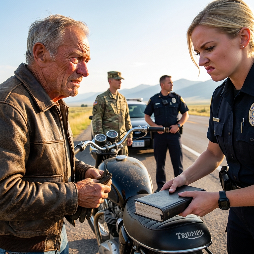A twenty-six-year-old state officer told me to check into a nursing home while writing fifteen hundred dollars in citations to confiscate my motorcycle. Three black Suburbans arrived.