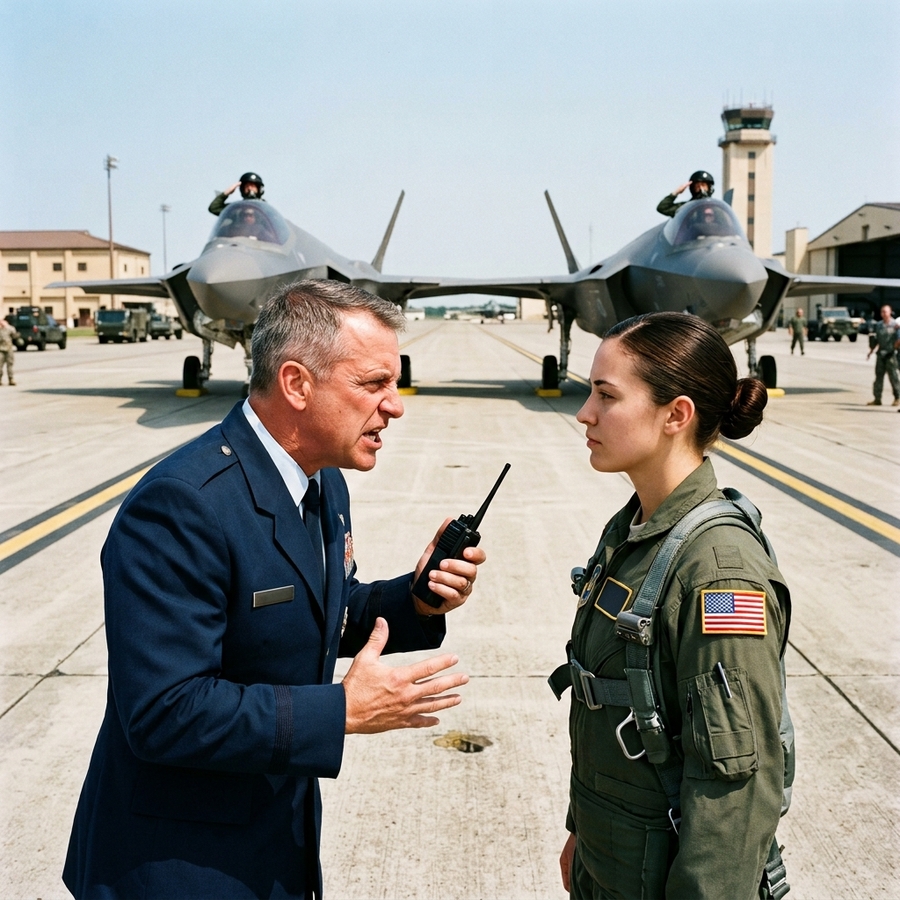 Arrogant Major Grounded A F-22 Pilot And Ordered Her To Pick Up Trash As Humiliation— Then Her Entire Squadron Lined Up And Saluted Her, Leaving Him Speechless
