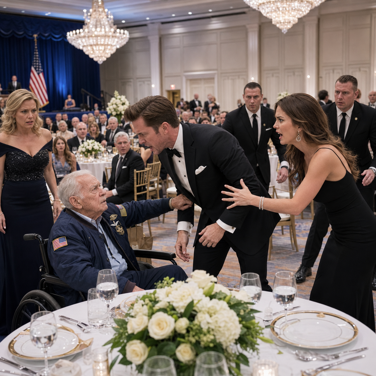 My brother-in-law told my 84-year-old grandfather his wheelchair was “bad optics” at a veterans’ gala—then he grabbed the old jacket everyone ignored, and the room went silent when a general walked in.