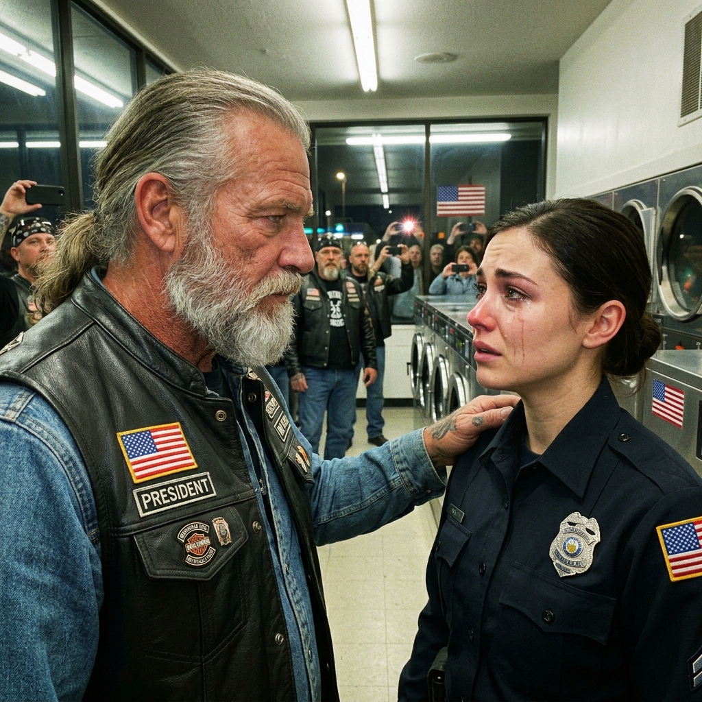 Eight bikers LOCKED a laundromat — I was SURE it was a HOSTAGE crisis. I pounded on the door, but they REFUSED to open. WHAT THE BIKERS WERE PROTECTING FROM THE CAMERAS…?