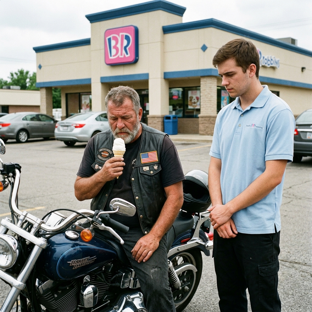 A BROKEN BIKER ordered the vanilla cone his DYING DAUGHTER loved. I served it FREE. He kept his PROMISE for FIVE YEARS. I KEPT MINE. BUT THE PART OF THE STORY I’VE NEVER SHARED?
