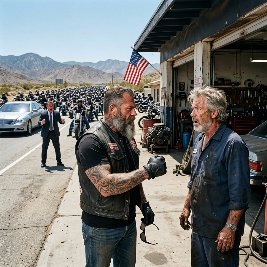 A Financially Struggling Mechanic Fixed a Hells Angel’s Bike for Free—The Next Morning, 1,000 Outlaws Came to Save His Shop