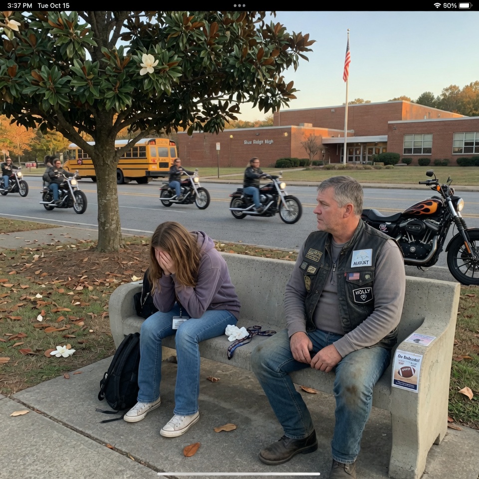 Six TOUGH bikers ROARED PAST my crying daughter… but the SMALLEST one STOPPED. He sat in SILENCE. Nothing was fixed. THE TRUTH NO ONE HAS TOLD YET… WHAT WAS SEWN OVER HIS BROKEN HEART?