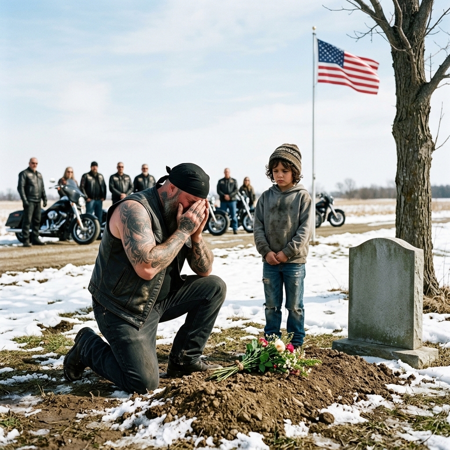 Hell’s Angel Biker Buried His 8-Year-Old Son, Then a Homeless Girl Whispered “Your Son Isn’t Dead” That Exposed a Trafficking Ring and Saved His Life
