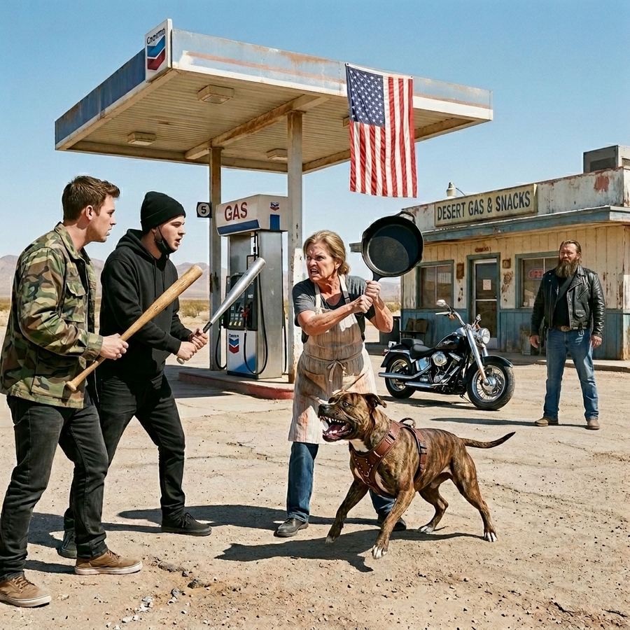 72-Year-Old Grandma Took on Armed Robbers with a Skillet to Save a Biker’s Dog— What The Hells Angels Did In Return Left A Question On Humanity
