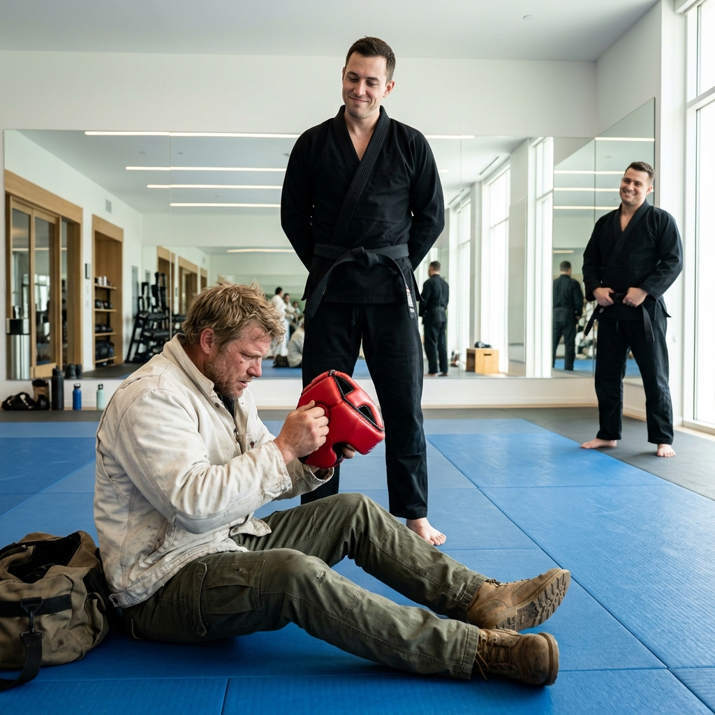 BILLIONAIRE BLACK BELTS LAUGHED WHEN THEY PAID THE TIRED JANITOR $500 TO BE A PUNCHING BAG