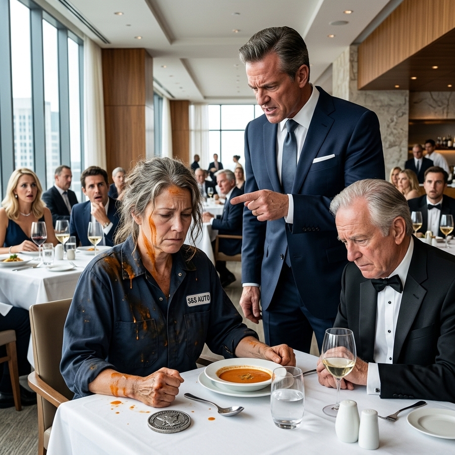 THE MILLIONAIRE LAUGHED AS HE HUMILIATED ME IN FRONT OF MY ENTIRE FAMILY