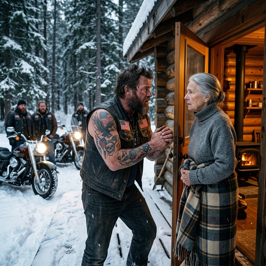 Old Widow Sheltered 20 Freezing Hells Angels in a Blizzard — When the Bank Tried to Foreclose Her House, the Bikers’ Payback Stunned the Town