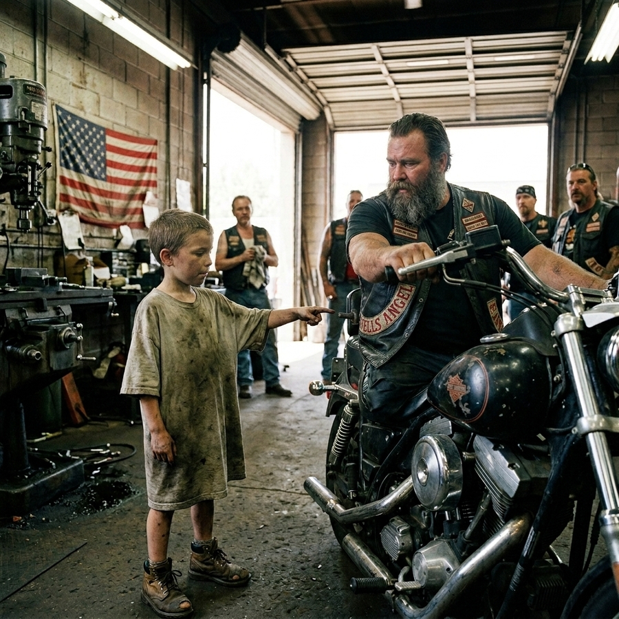 Mechanics Gave Up on a 40-Year-Old Hells Angels Bike — A 8 year old Poor Boy Said, “I’ll Fix It.”