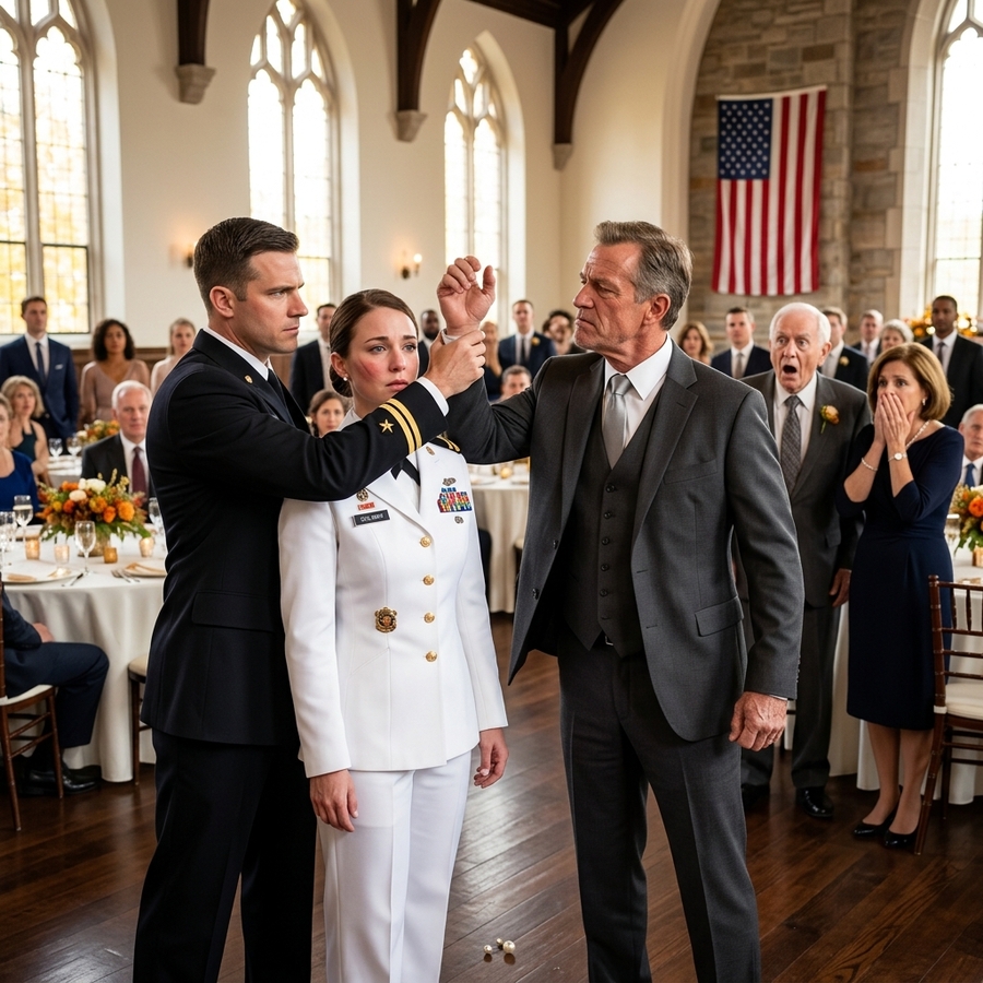 My Dad Humiliated Me And Called My Medals Fake At My Wedding — Until My Navy SEAL Husband Spoke 6 Words That Made Him Collapse