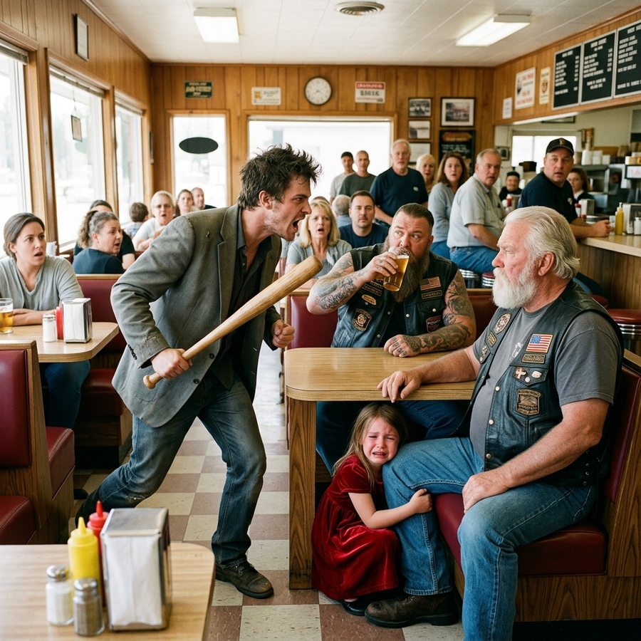 A 7-year-old Crawled My Table to Hide from a Monster — But I’m a Hells Angel, and What I Did Next Shocked The Entire Diner