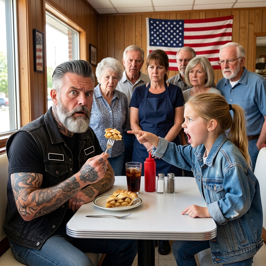 Little Girl Screamed ‘Don’t Eat That!’ to a Hells Angel In The Middle of His Meal— The Biker Was Furious Until He Found Out The Terrifying Reason