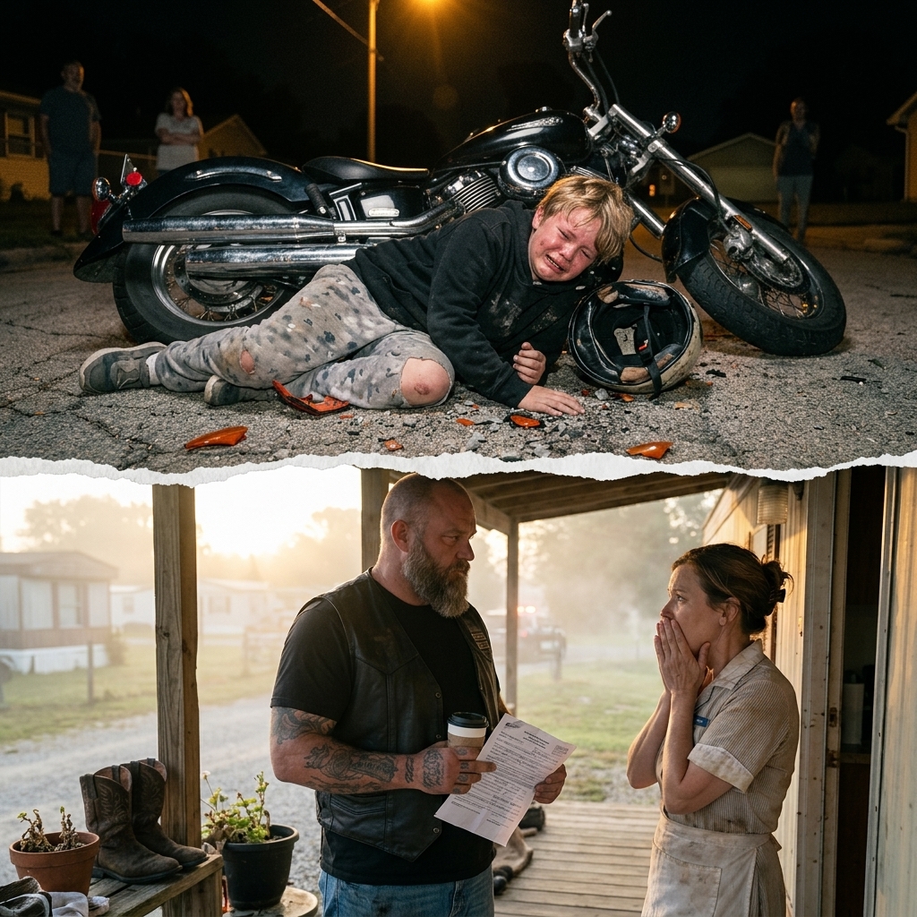 A 12-YEAR-OLD BOY STOLE A BIKER’S HARLEY. THE VETERAN OWNER WATCHED IT ALL. HE DIDN’T CALL 911. WHAT HE DEMANDED FROM THE BOY’S MOTHER? THE TRUTH NO ONE SAW!