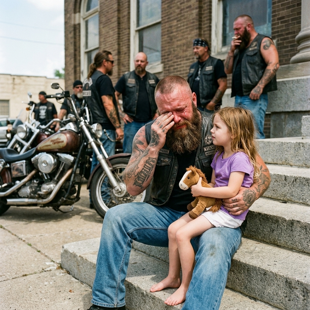 TERRIFIED six-year-old FROZE in court. ALONE, until a biker NODDED. That nod started an UNEXPECTED journey. WHAT SECRET DID THIS EX-MARINE CARRY IN HIS VEST FOR 40 YEARS?