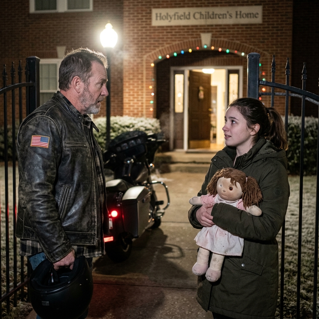 FOR 15 YEARS I left a wrapped Christmas gift at a Tulsa children’s home’s front gate. No knock. No name. On year 16, the door opened. “Mister. Wait. I’m Mia. You left this for me 15 years ago.” WILL I STAY OR RIDE AWAY?