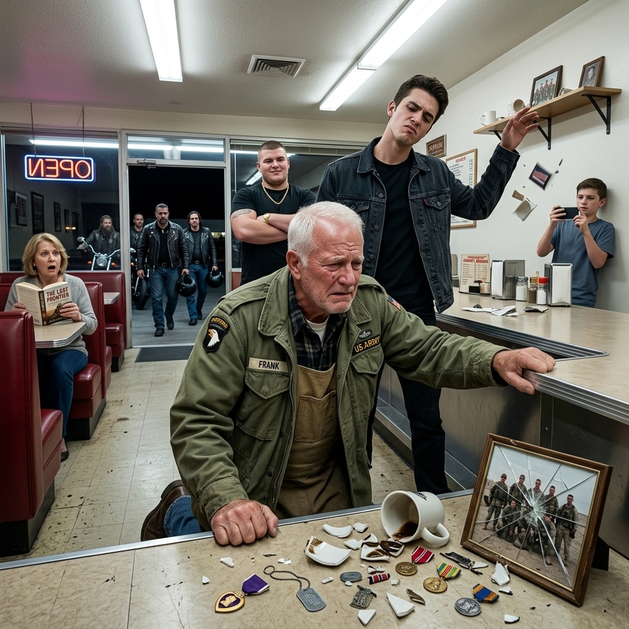 Thugs Mocked an Old Veteran and Trashed His Diner — Until the Hells Angels Arrived