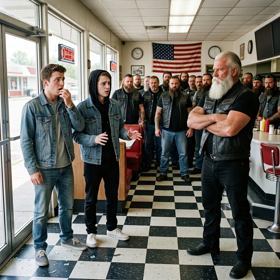 Armed Robbers Stormed a Diner at Midnight — They Had No Idea 15 Hells Angels and A Gulf War Veteran Were Inside
