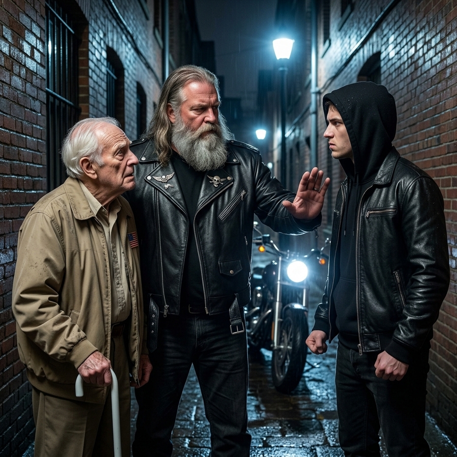 Three Thugs Tried to Steal a Blind Man’s Rolex In A Dark Alley — They Didn’t Know It Summoned 30 Hells Angels
