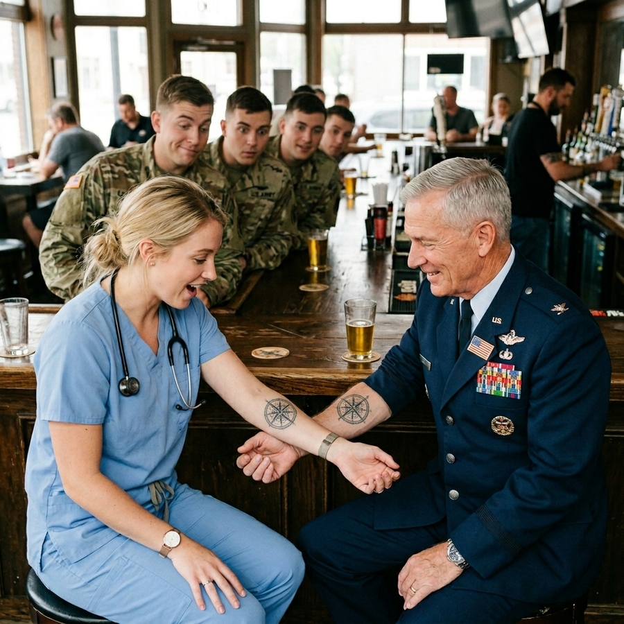 They Mocked Her ‘Stolen Valor’ Tattoo—Then a Retired Admiral Showed His and Exposed the Shocking Truth About Her Past