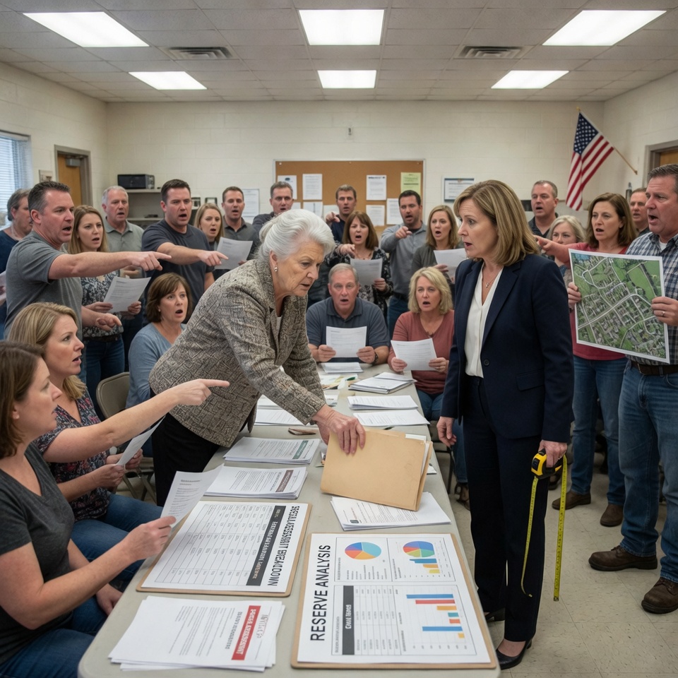 My wife died and they thought I was broken. Then the HOA president slapped me with a $30,000 fine for a cabin I built 847 feet outside their jurisdiction. I dug through public records to fight it — and uncovered a secret bank account that made her turn white at a packed community meeting.
