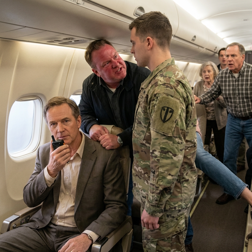 The air marshal grabbed my arm and told me I was a threat to the flight. I pressed the radio and said six words. Two F-35s appeared on our wing sixty seconds later.