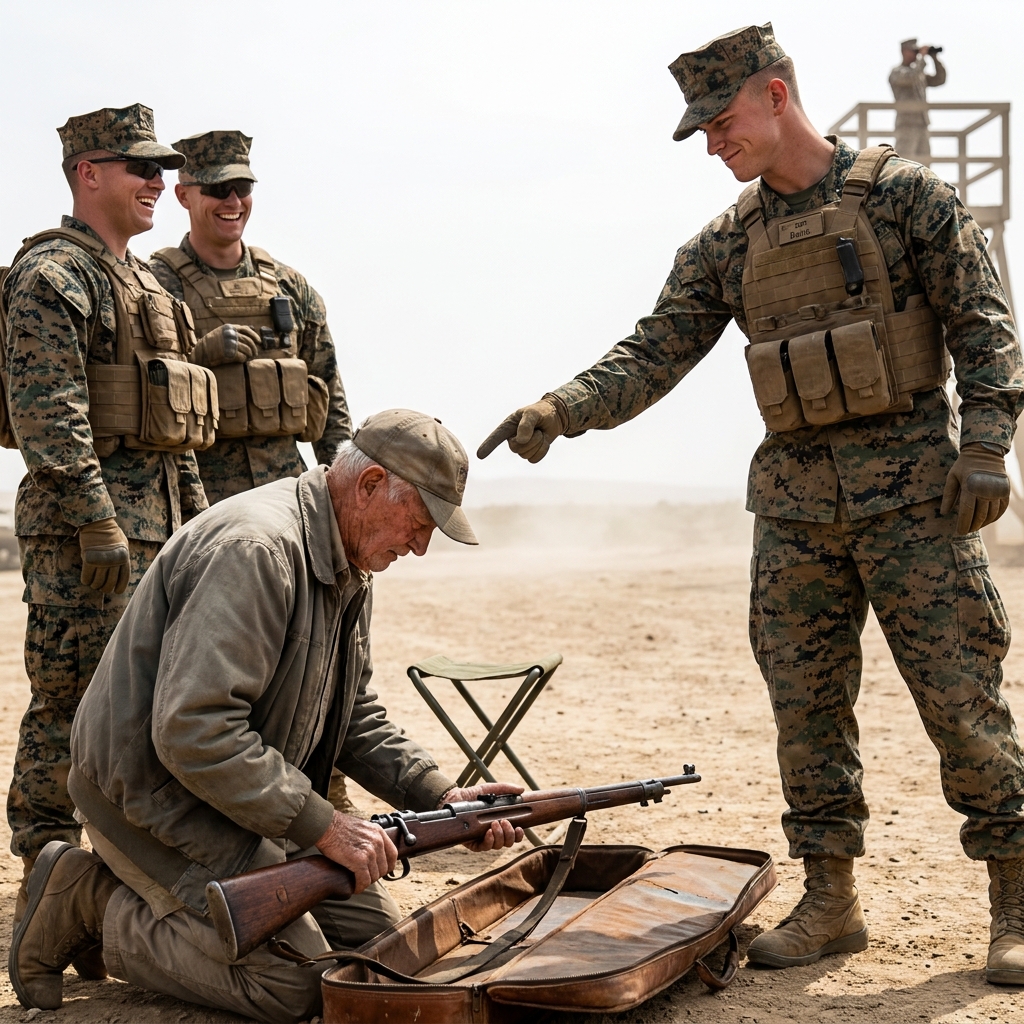A squad of Marine snipers laughed at my rusty rifle and told me to go feed the pigeons. I lay down in the dirt, aimed at a cloud, and fired one shot.